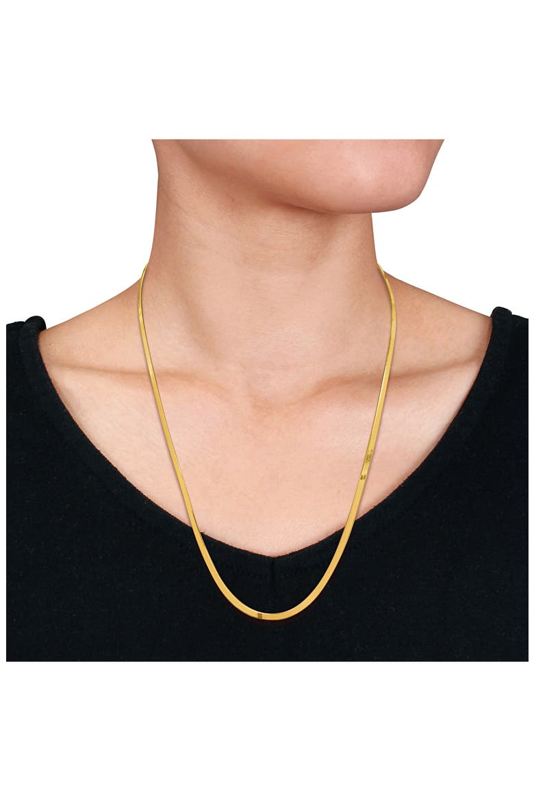 Herringbone Chain Necklace, 2.8mm, Alternate, color, YELLOW GOLD