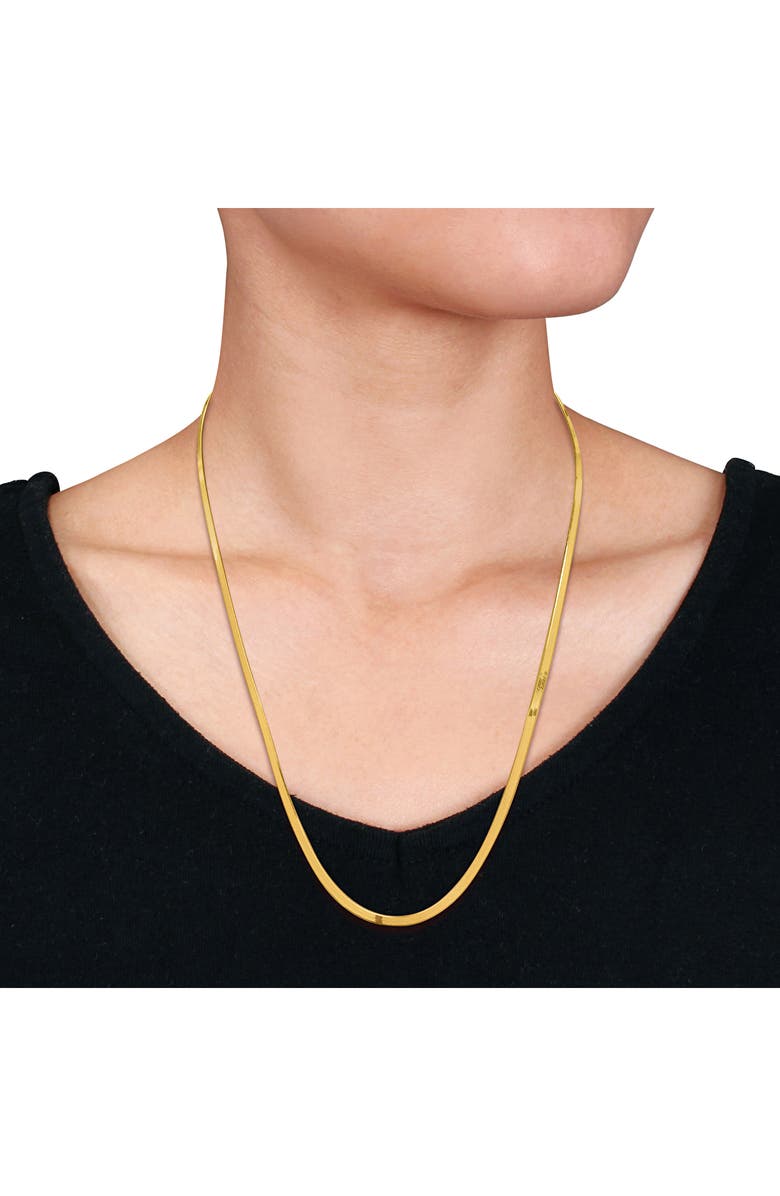 DELMAR Herringbone Chain Necklace, 2.8mm, Alternate, color,