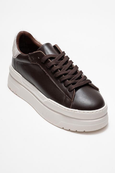 Anabel Leather Platform Sneakers
