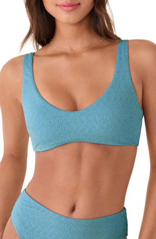 Andie The Delray Bikini Top In Blue