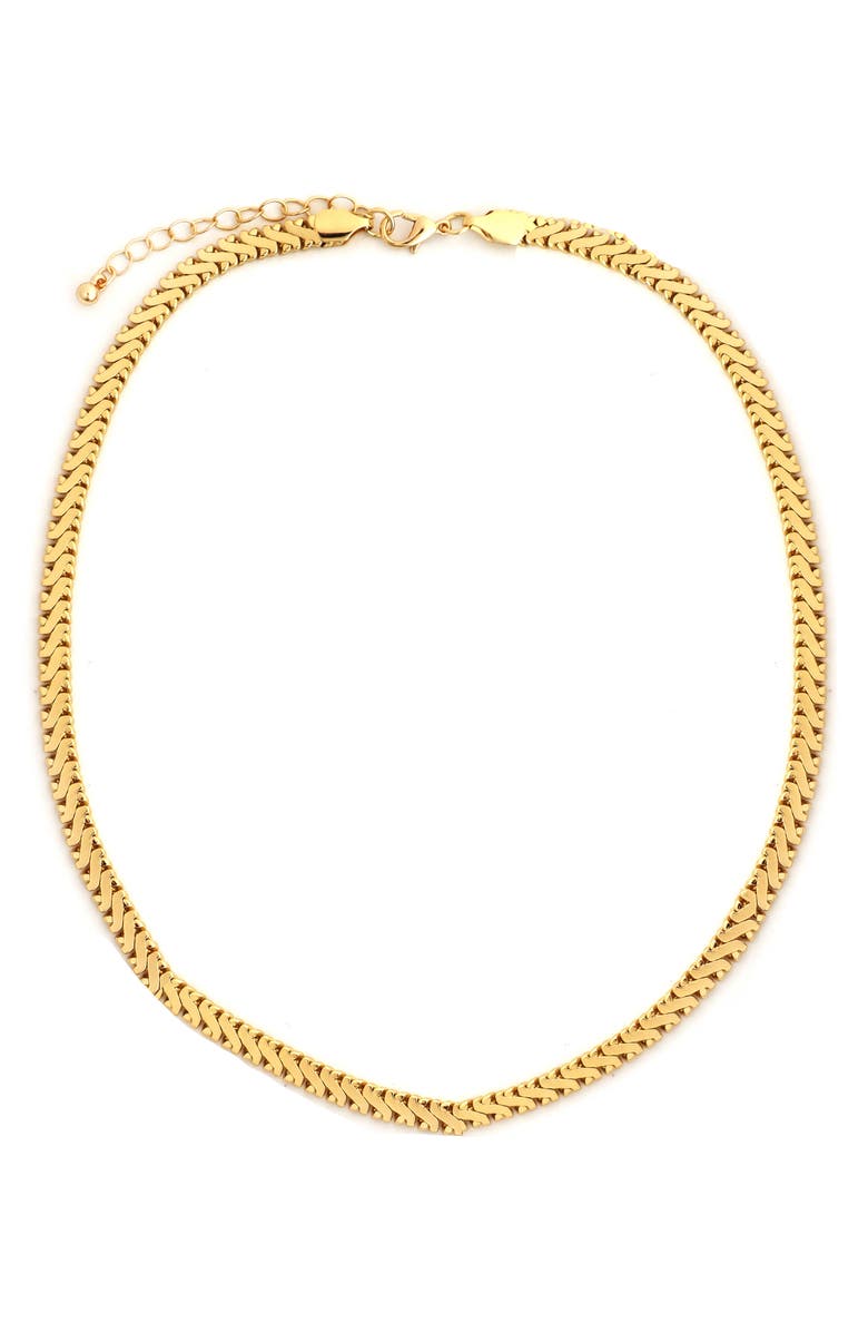 Panacea Flat Chain Link Necklace, Main, color, Gold