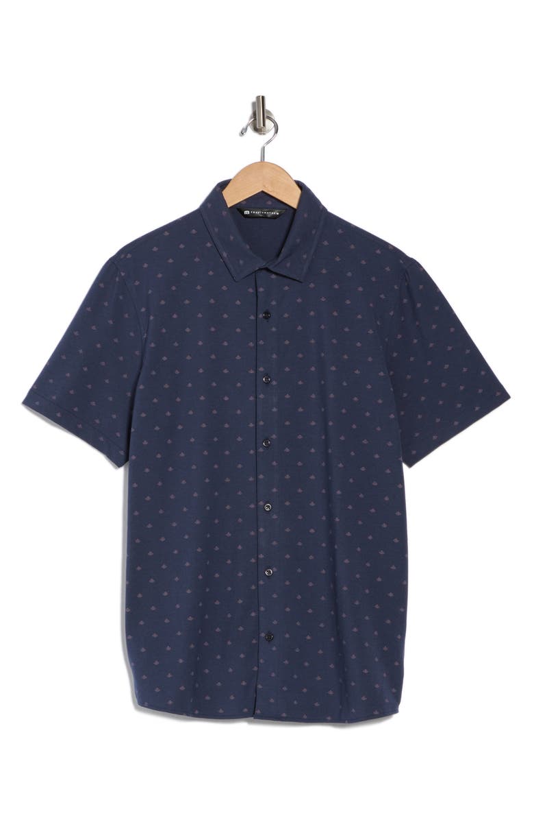 TravisMathew Set a Course Short Sleeve Button-Up Shirt, Alternate, color,