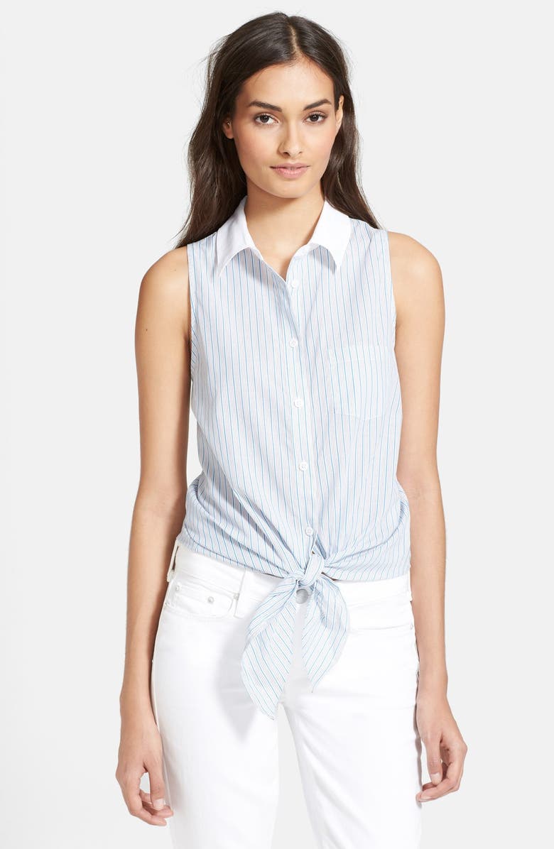 Equipment 'Mina - Fundamental Stripe' Tie Front Shirt, Main, color,