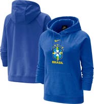 Nike Women's Nike Royal Brazil National Team Varsity Raglan Tri-Blend Pullover Hoodie