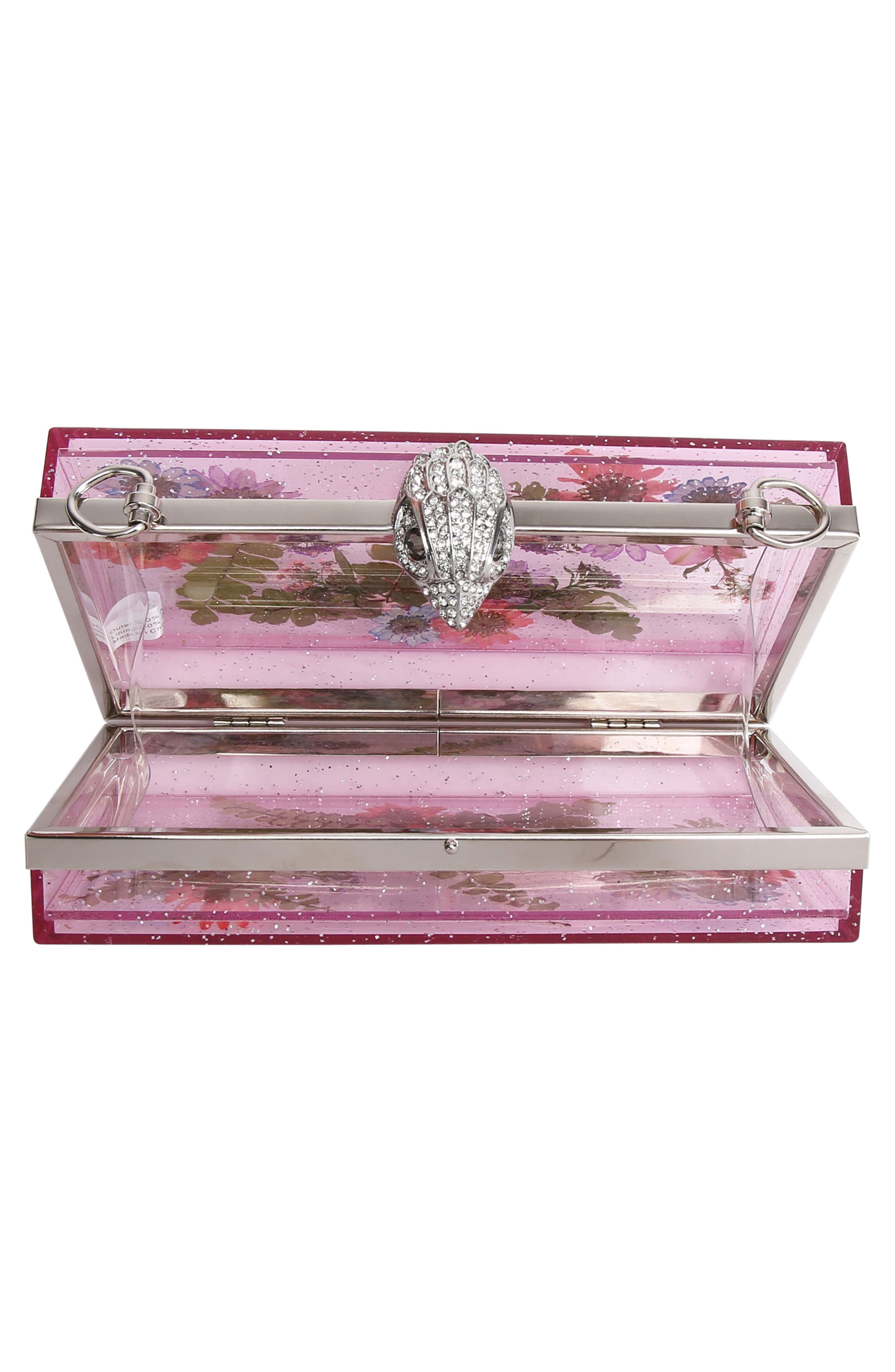 Kurt Geiger London Flower Box Frame Clutch, Alternate, color, 