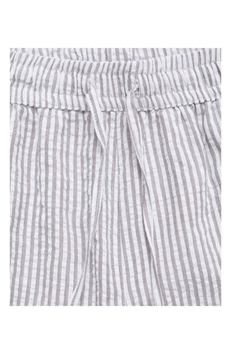 MANGO Two-Piece Stripe Short Pajamas, Alternate, color, Medium Grey
