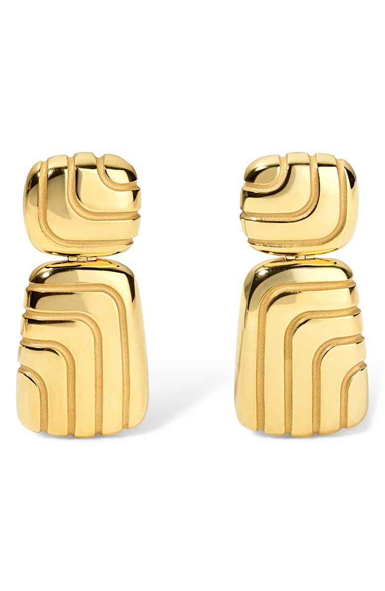 Pamela Zamore Labyrinth Earrings, Alternate, color, Yellow Gold