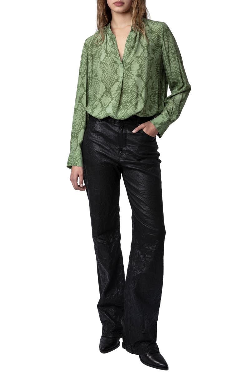 Zadig & Voltaire Tink Python Print Popover Shirt, Alternate, color,