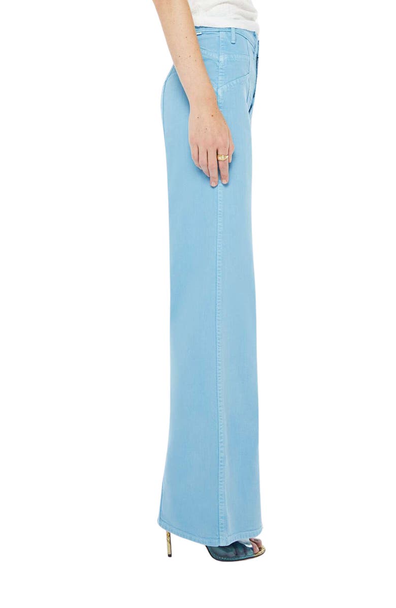 MOTHER The Sunny Hustler Roller Sneak High Waist Wide Leg Jeans, Alternate, color, Heritage Blue