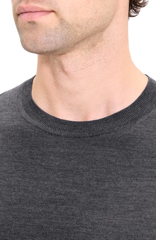 Theory Regal Wool Crewneck Sweater In Gray