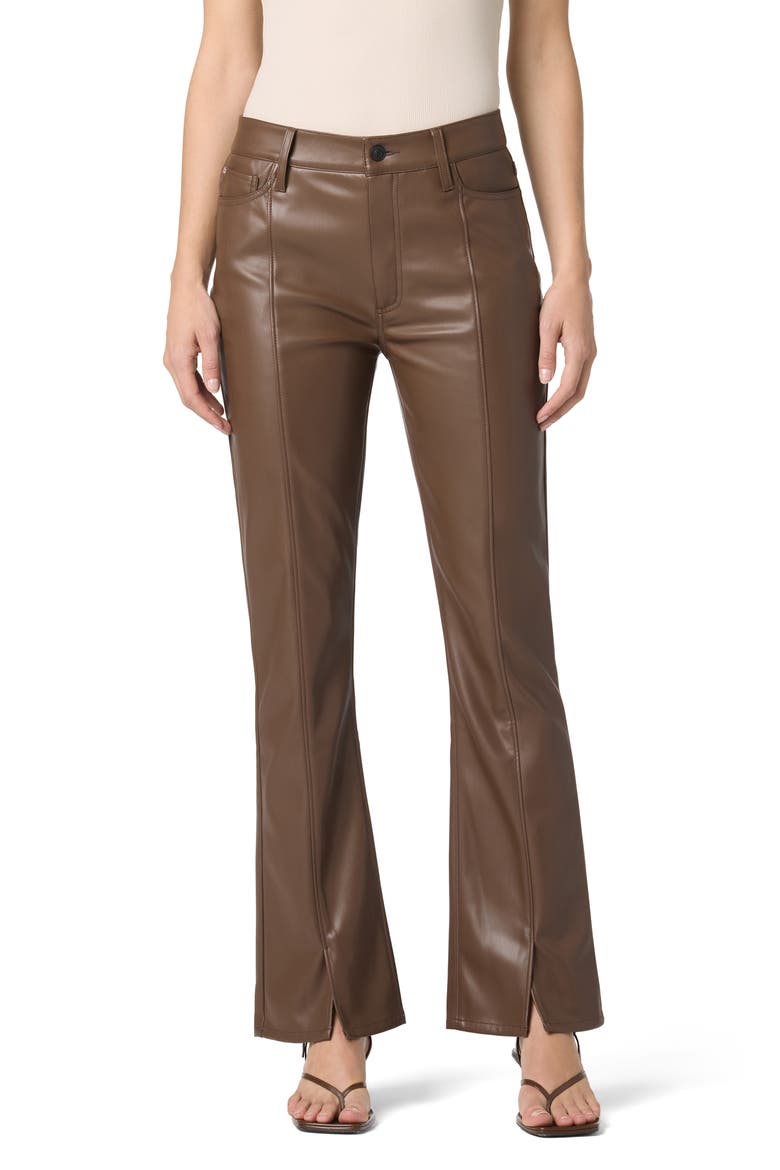 Blair High Waist Faux Leather Bootcut Pants, Main, color, ESPRESSO