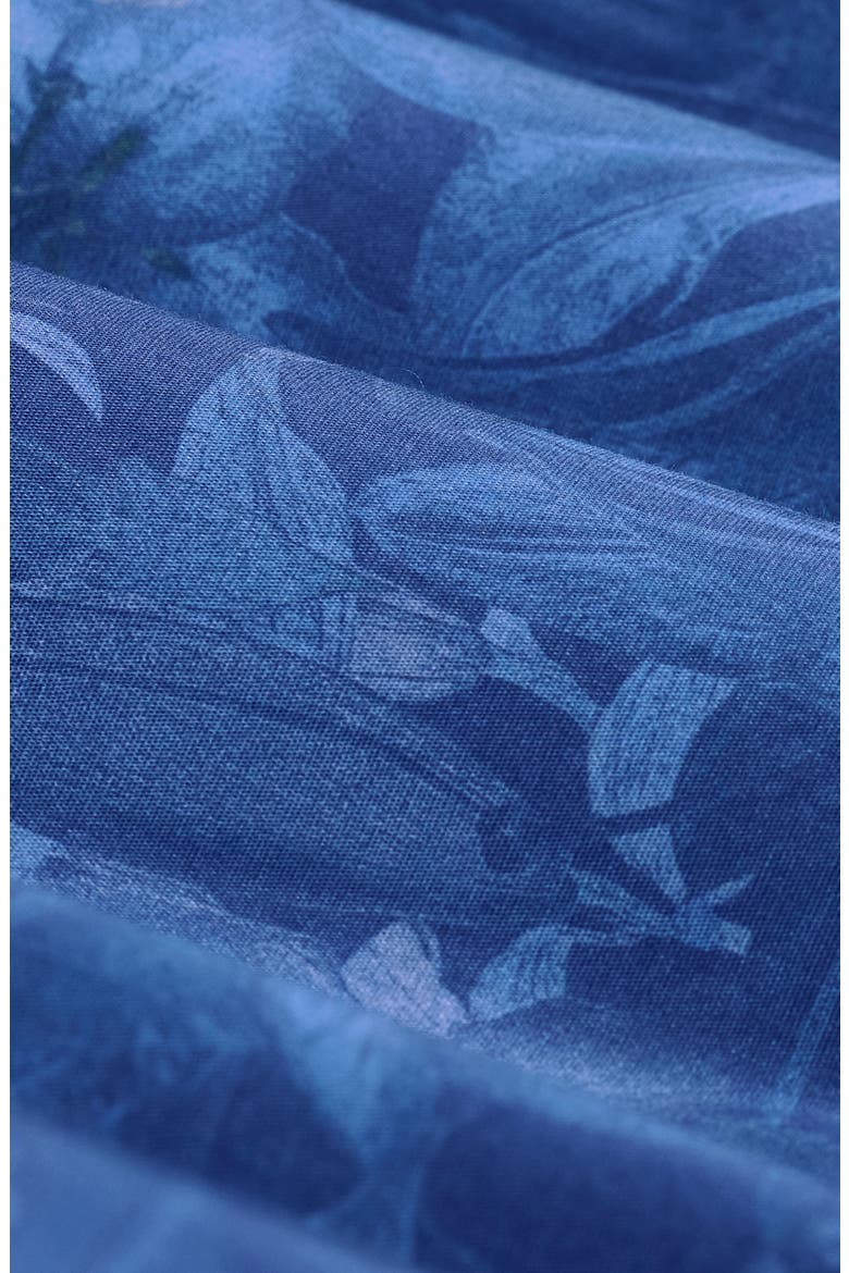 Julian Shaped Fit Floral Stretch Cotton Button-Up Shirt, Alternate, color, CLASSIC BLUE