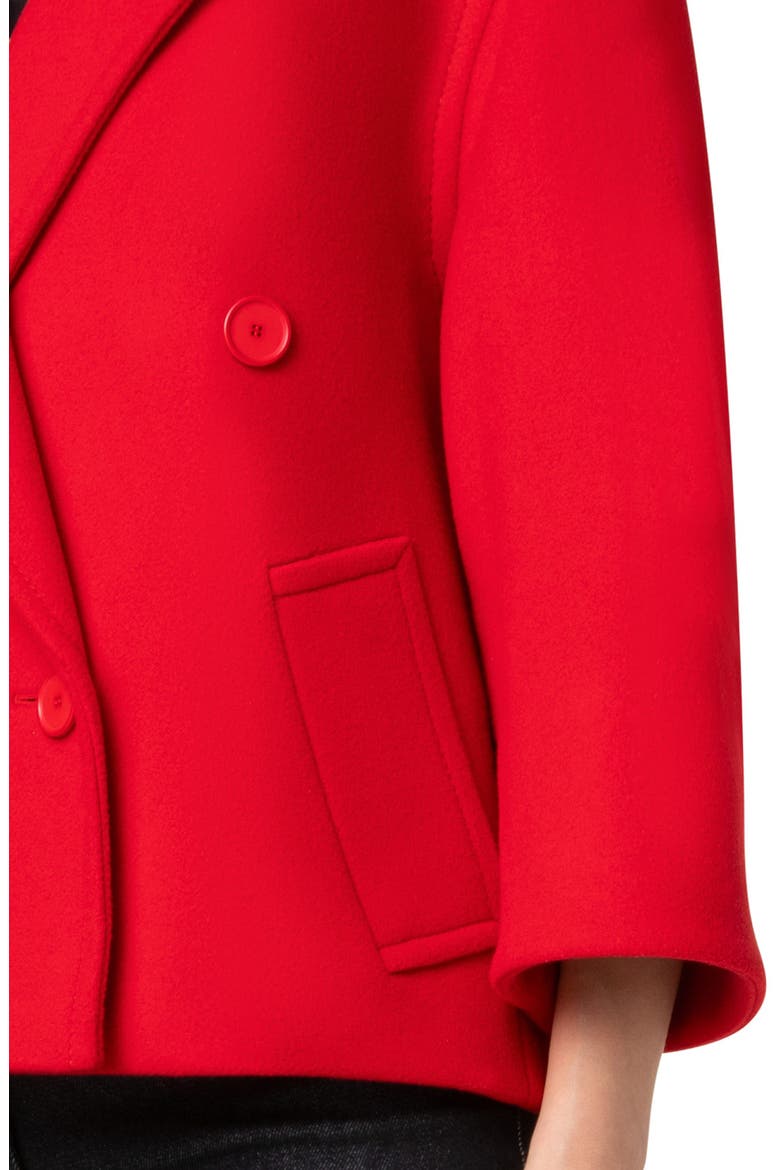 Double Breasted Wool Blend Car Coat, Alternate, color, LIPSTICK