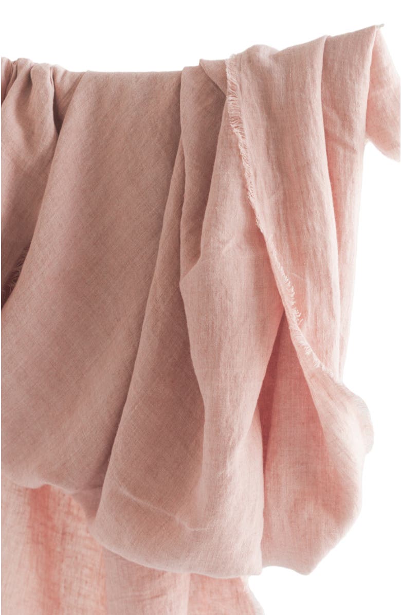 Creative Women Stone Washed Linen Throw, Alternate, color, Blush