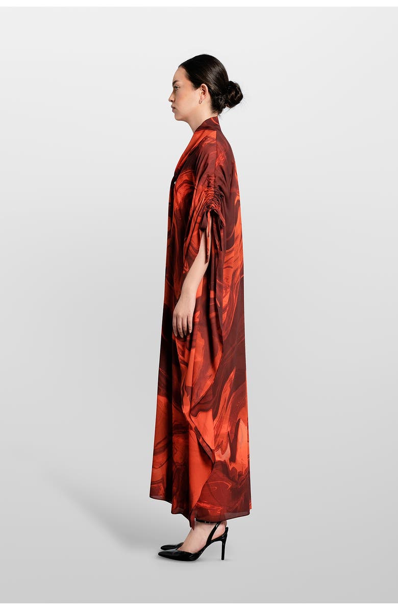 LAURA APARICIO Printed Kaftan, Alternate, color, Orange