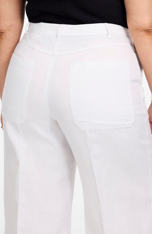 Madewell The Zoe Relaxed Wide Pant Linen Pants In White