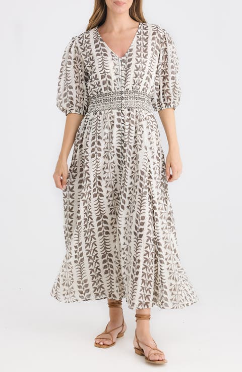 Halo Smocked Waist Maxi Dress