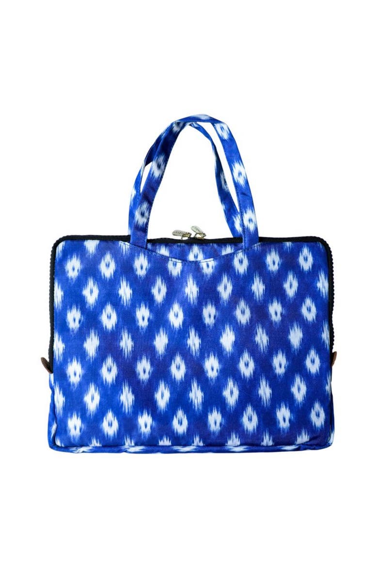 Poche Insulated Lunch Bag Sleeve Slim, Lightweight, and Portable with Handles & Pockets for Bento Boxes and Snacks, Main, color, Ikat