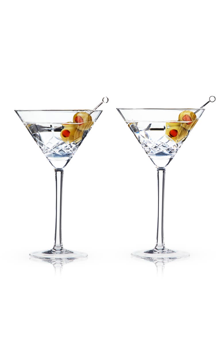 Admiral Crystal Martini Glasses Set of 2, Alternate, color, CLEAR