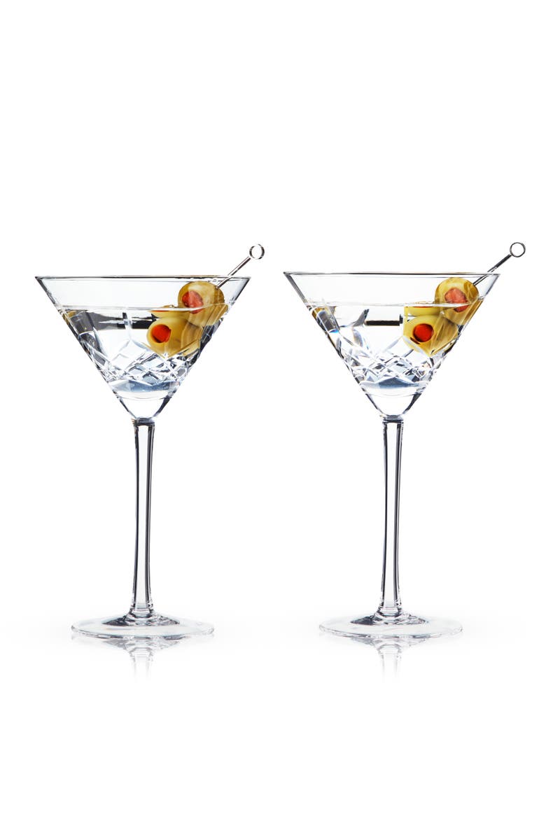 Viski Admiral Crystal Martini Glasses Set of 2, Alternate, color, Clear