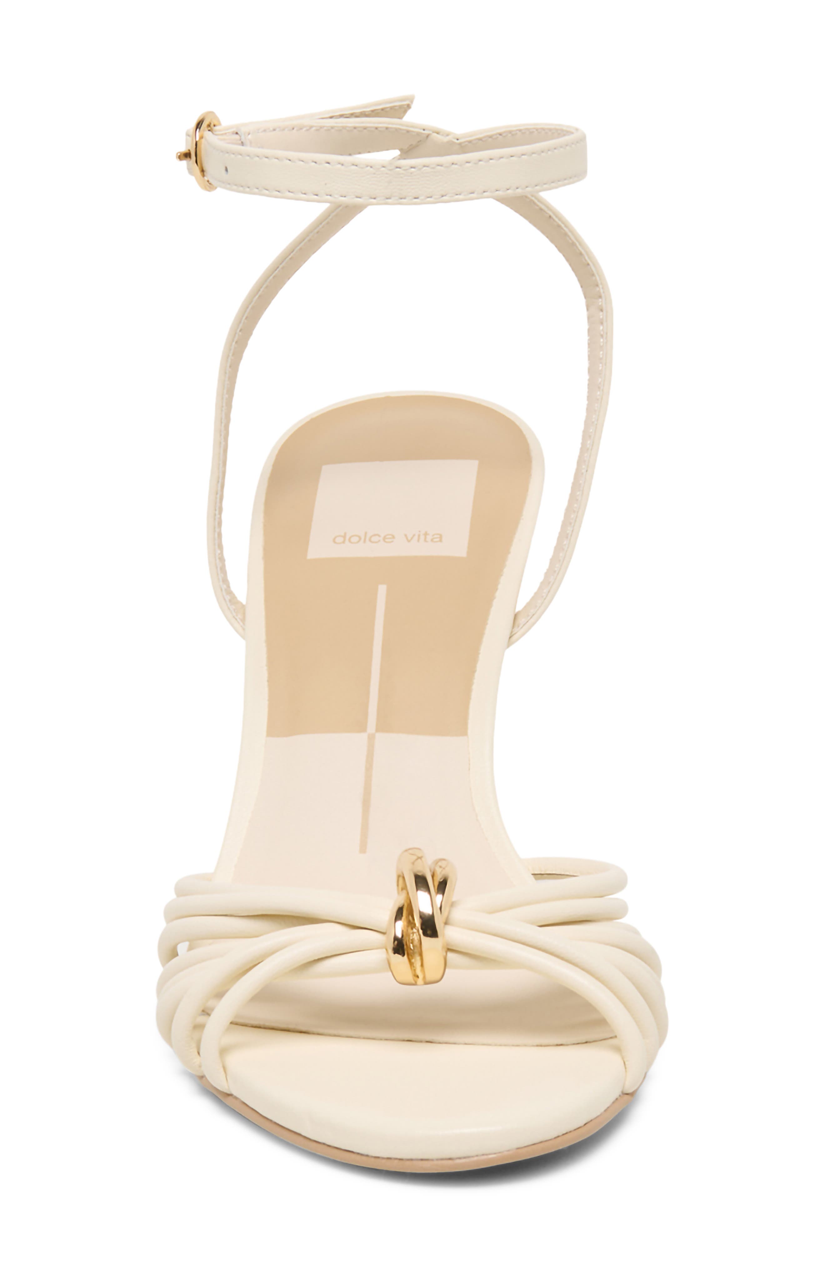 Isebel Ankle Strap Sandal, Alternate, color, OFF WHITE LEATHER