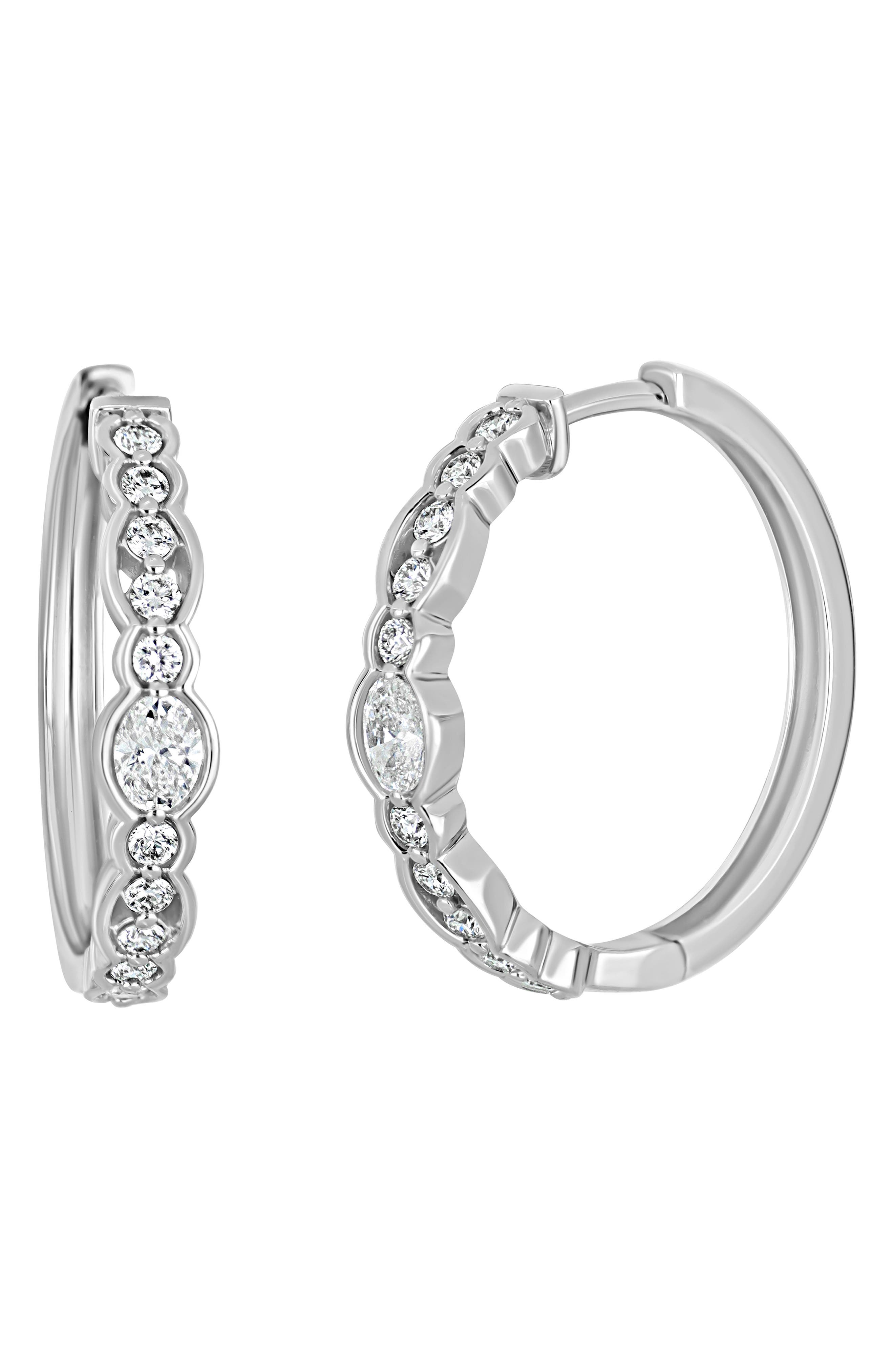 Liora 18k Gold Diamond Hoop Earrings
