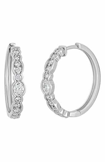 Liora 18k Gold Diamond Hoop Earrings
