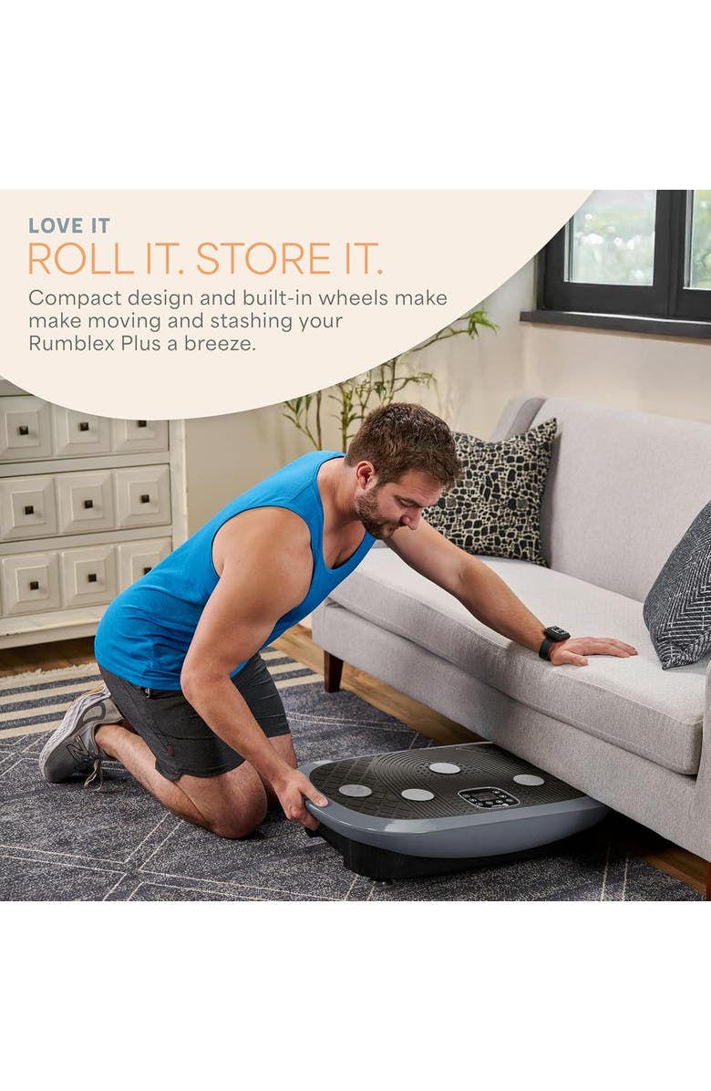 Lifepro Rumblex Plus 4D Vibration Plate Machine Exercise Machine with Triple Motors for Recovery and Fat Burn, Alternate, color, Grey