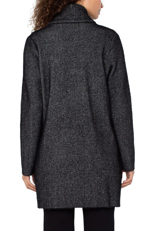 Liverpool Los Angeles Coatigan Open Front Cardigan Sweater In Black