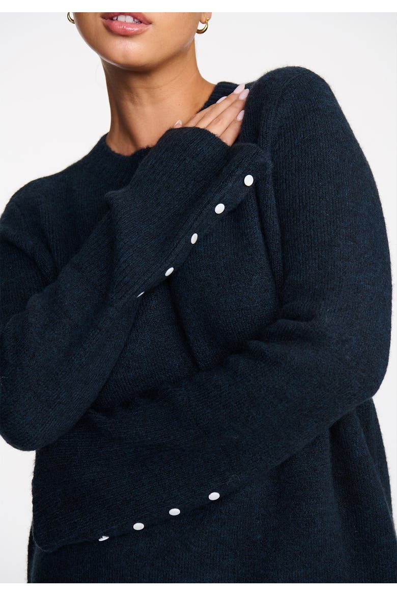 The Crewneck Sweater- Jersey Knit, Alternate, color, OCEAN