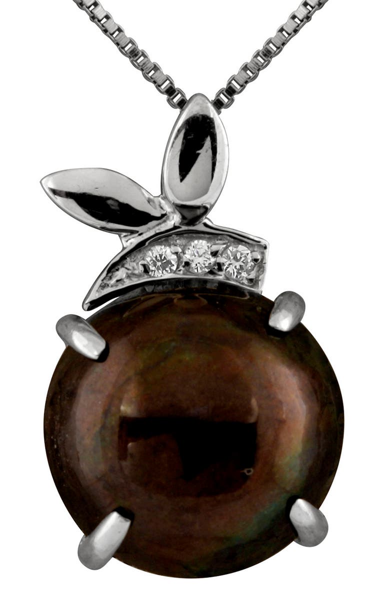 SPLENDID PEARLS Mabe Cultured Freshwater Pearl Pendant Necklace, Main, color,