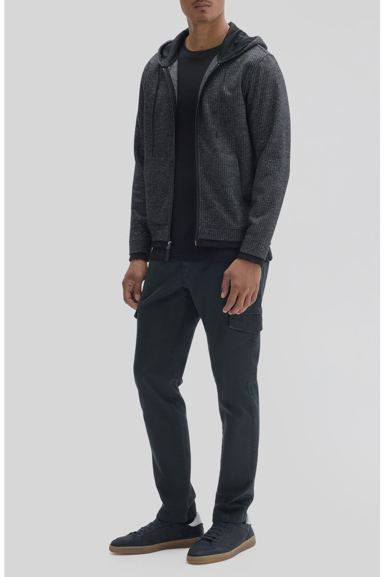 Cassius Full Zip Hoodie, Alternate, color, BLACK