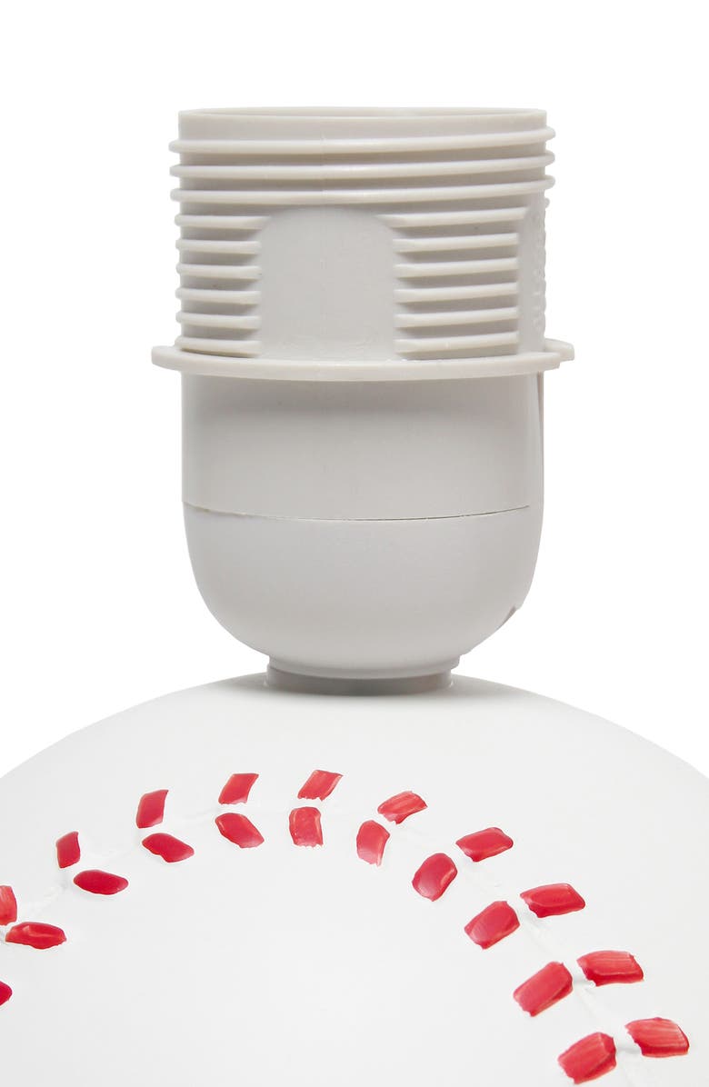 LALIA HOME Soccer Table Lamp, Alternate, color, White/Red Detail