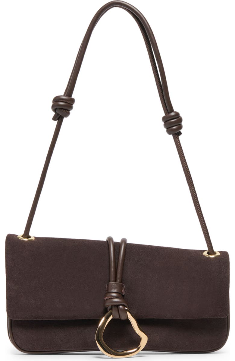 Dolce Vita Balen Leather Shoulder Bag, Main, color, Chocolate