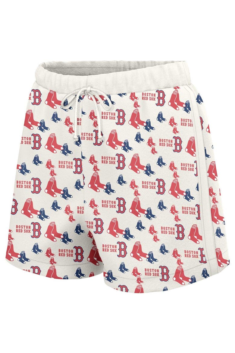 Women's Lusso  White Boston Red Sox Marge Shorts, Alternate, color, White