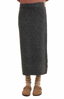 WISHLIST Brushed Knit Sweater Midi Skirt