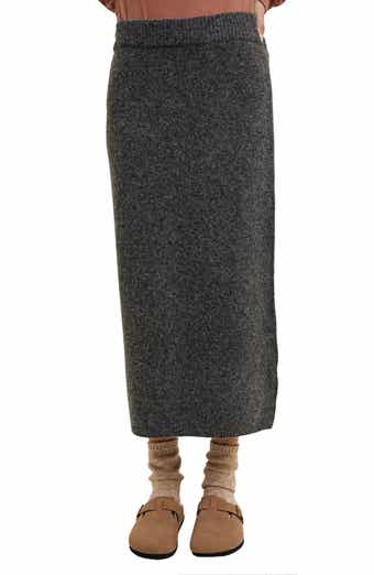 WISHLIST Brushed Knit Sweater Midi Skirt