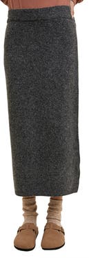 WISHLIST Brushed Knit Sweater Midi Skirt