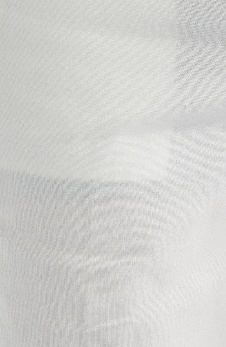 BOSS Kane Flat Front Linen Blend Drawstring Shorts, Alternate, color, White