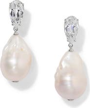 Nadri London Baroque Pearl Drop Earrings