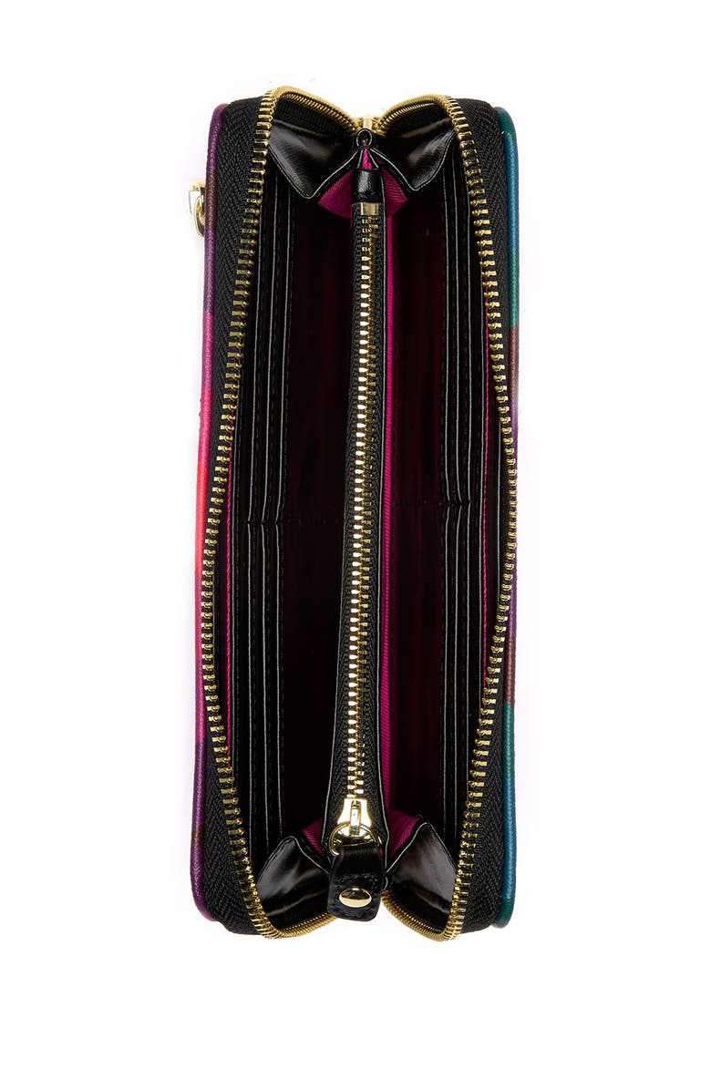 Trina Turk Chevron Zip-Around Wristlet Wallet, Alternate, color, 
