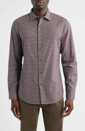 Check Cotton & Cashmere Button-Up Shirt