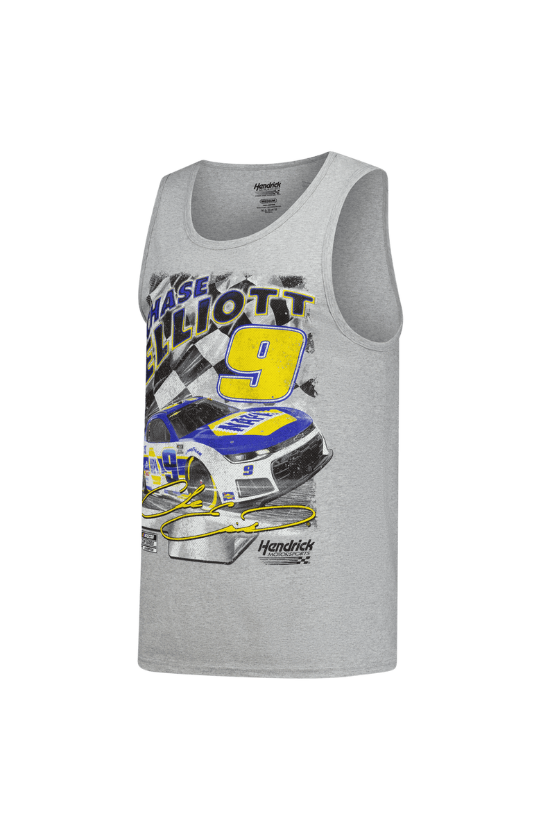 Classic Ink Men's Classic Ink Heather Gray Chase Elliott Tank Top, Alternate, color, Heather Gray