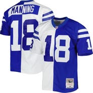 Mitchell & Ness Men's Mitchell & Ness Peyton Manning Royal/White Indianapolis Colts 1998 Split Legacy Replica Jersey