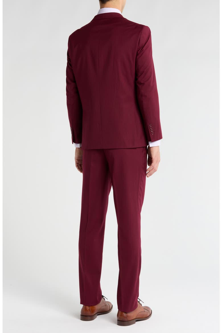 Premium Slim Fit 3-Piece Suit, Alternate, color, BURGUNDY