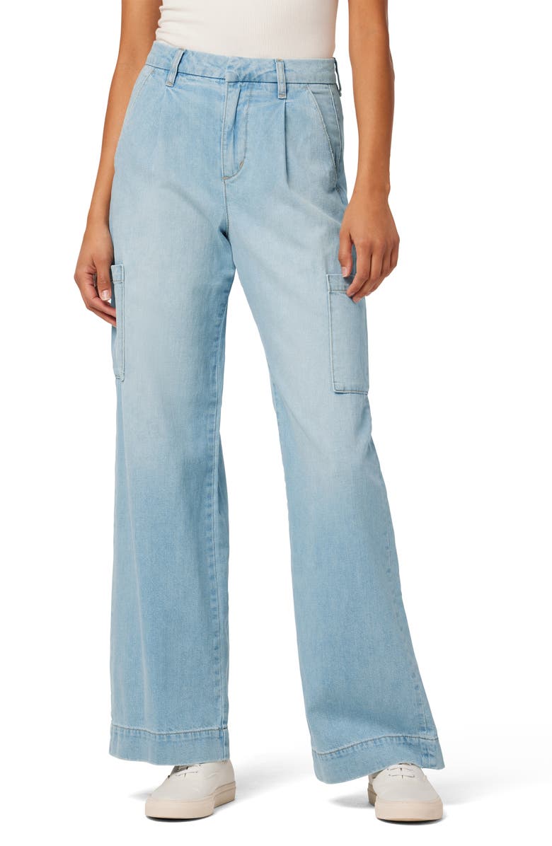 Joe's The Petra Pleated High Waist Cargo Wide Leg Jeans, Main, color,