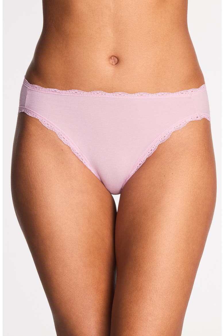 Inspired Eyelet Trim High Cut Briefs, Alternate, color, DUSK PINK