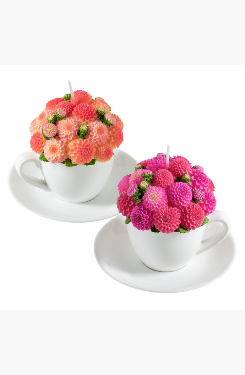 Southlake gifts Dahlia Bouquet Aromatherapy Candle, Alternate, color, Pink Orange