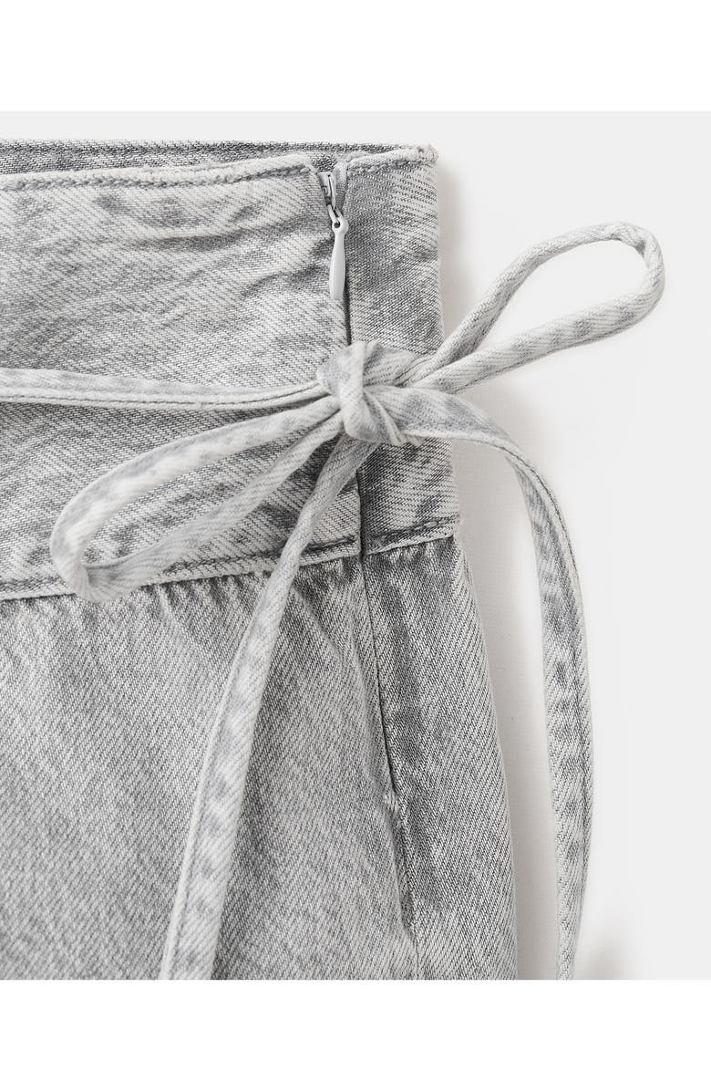 MANGO TEEN Mini Bow Denim Shorts, Alternate, color,