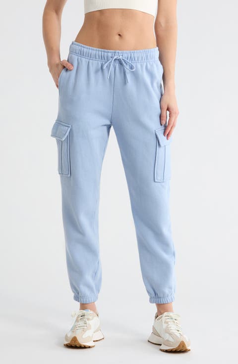 Washed Fleece City Chic Cargo Pants